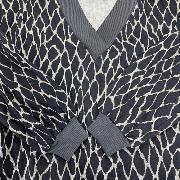 VTG 80s Teddi of California Knit Top Women L/XL Animal Print Grunge Retro Jungle - Picture 6 of 8